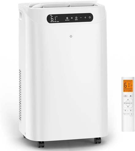 Mobiele Airco 12000 BTU – 3-in-1 Airconditioner – 48 dB – 24-uurs Timer – Afstandsbediening – Wit