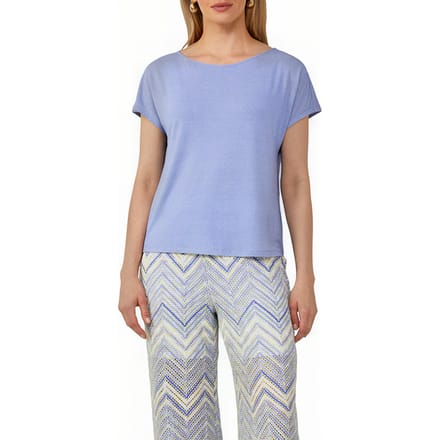 s.Oliver - female - T-shirt in een relaxed fit met glittergaren en boothals