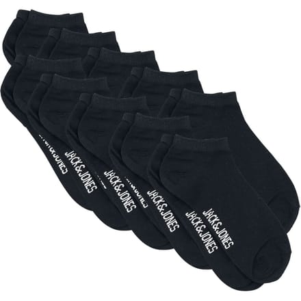 Jack & Jones Sneakersokken Heren JACDONGO 10-pack Zwart-One size (41-46)