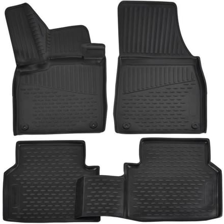 Vloermatten - Exclusief - Skoda Enyaq - 3D Rubber - 4 stuks - Alle seizoenen