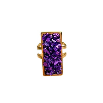 2 Love It - Crush of Gold - dames - ring - verstelbaar - paars
