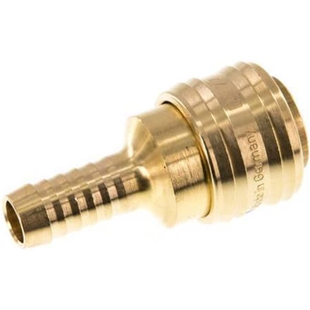 Messing DN 7.2 (Euro) Luchtkoppeling Snelkoppeling 10 mm Slangpilaar