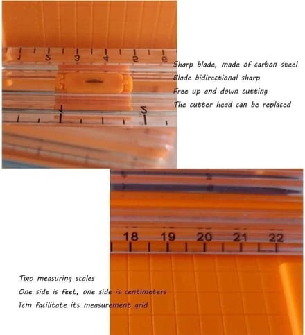 Stapelbare Papiersnijder - Compacte Snijmachine - Precisie Snijden - Opvouwbaar Ontwerp - A3 A4 A5 - Oranje