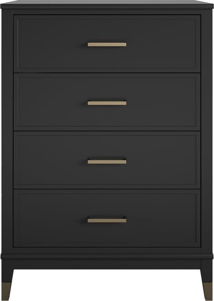 Westerleigh-Commode - 4-laden - Zwart