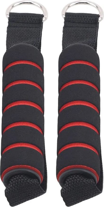 Premium Pull Touw Handvaten - Set van 2 | Foam Grips, D-Ring, Fitness Accessoire voor Krachttraining en Gym Workouts