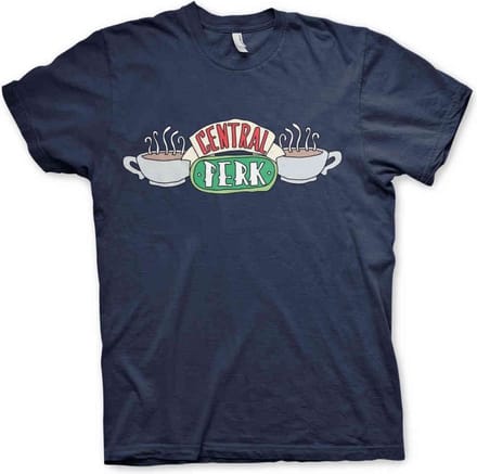 Friends - Central Perk Heren Tshirt - S - Blauw