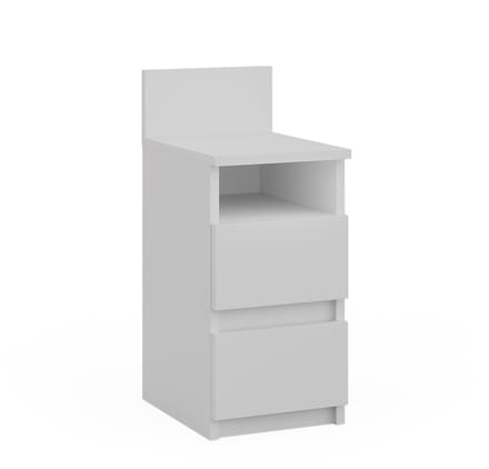 Vicco Monty Nachtkastje – 25 x 59.1 cm met 2 laden Wit