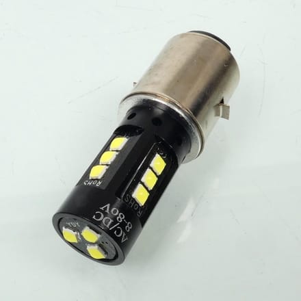 LED-lampje 12V wit fitting BA20D RMS voor motor scooter quad auto Nieuw