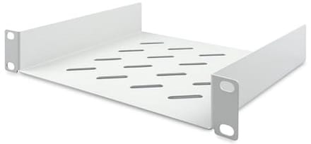 Legbord 1U 10-inch voor netwerkkast - Geperforeerd plaatstaal - 200 mm diep - Grijs