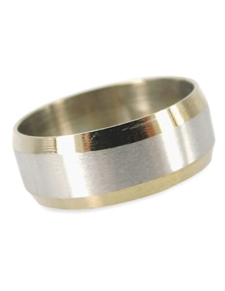 Roestvrij stalen ring 2bb - 17,75
