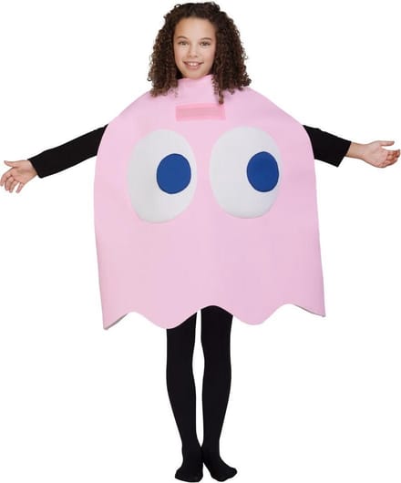 FUNIDELIA Pinky the Ghost Pac-Man kostuum - Maat: 104 - 148 cm