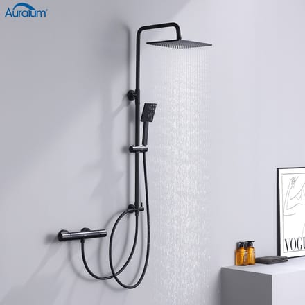 Auralum max - Regendouche - 10 inch Douchekop - Regendouche en Handdouche - Zwart