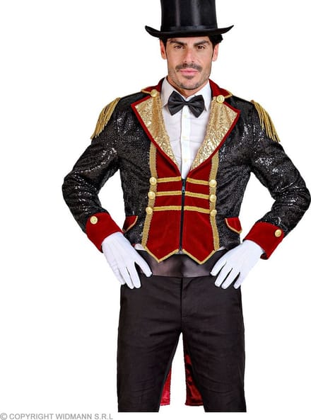 Pailletten slipjas circus dompteur Heren