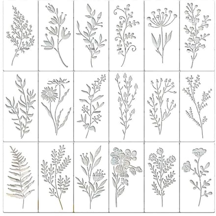 Dailygoods- Sjablonen 18 stuks - Herbruikbare Kunststof - Natuurlijk