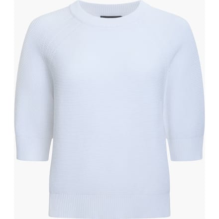 French Connection Lily Mozart Short Sleeve Linen White Taglia: M | Maglioni a maglia Outlet | Donna | Bianco