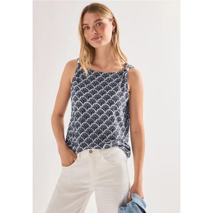 Top met boothals en schouderdetail