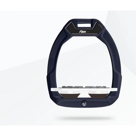 Veiligheidseisen plat grip marine/wit/bruin Flex-On Safe-On