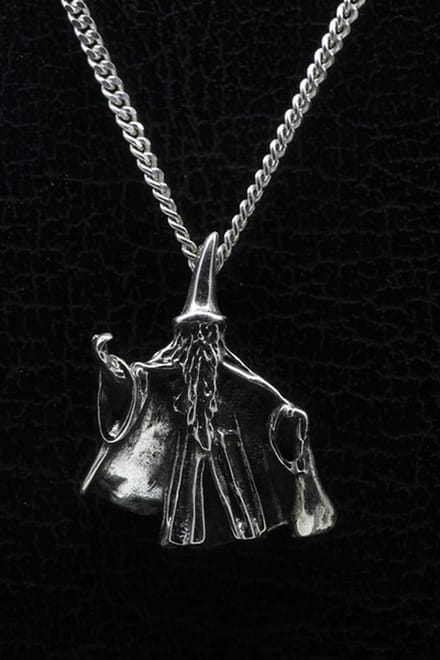 Zilveren Tovenaar ketting hanger