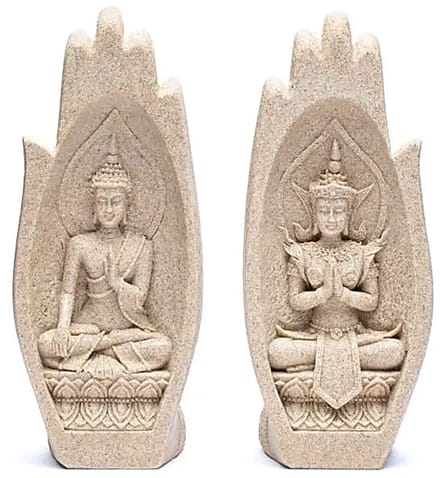 Namaste Mudra Handen met Boeddha’s zandkleur