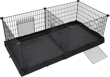 uJOY Dierenkooi - 2 Compartimenten mogelijk - Waterbestendige bodem - Ruime speelomgeving - Stevige constructie - Antislip pads