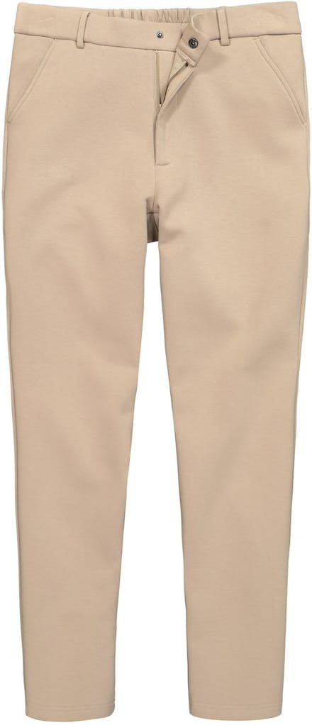 Men Plus - Heren - Jersey chinobroek Bilbao FLEXLASTIC® mix & match - Zand - Maat 4XL