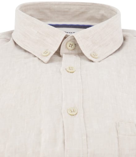 Brax Pure Linen Modern Fit overhemd beige