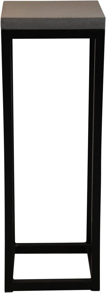 column steel black with fiberstone top 50x50x100cm