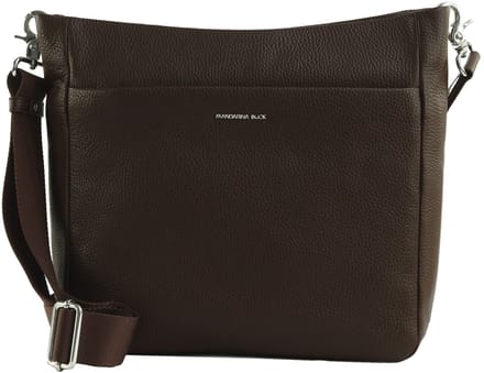 MANDARINA DUCK Leren schoudertas Mellow Leather Crossover Bag Espresso donkerbruin