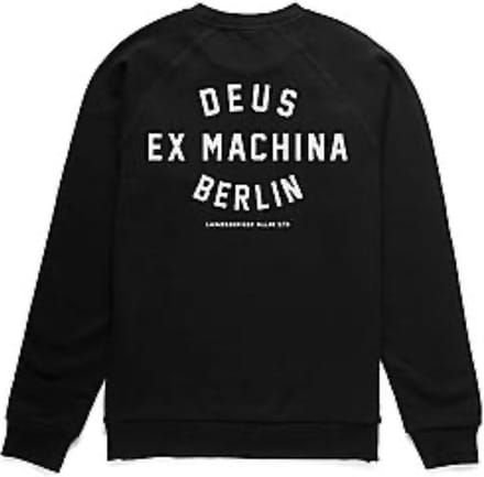 Heren Deus Ex Machina Berlin Address Crew Sweat - Zwart - Maat M