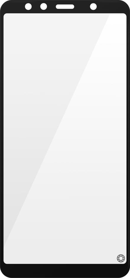 Force Case, Screenprotector geschikt voor Samsung Galaxy A7 2018 - Custom-Fit 2.5D Glass, Zwart