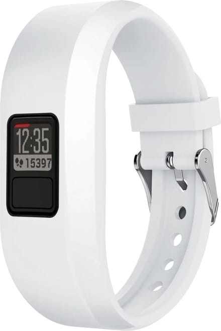 Strap-it Siliconen bandje - geschikt voor Garmin Vivofit 3 & Vivofit jr junior 1/2 - wit