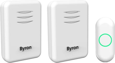 Draadloze deurbel met 16 melodieën, 150 m bereik, batterij- en netvoeding, Wit