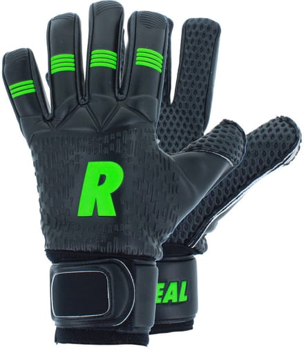 Real Duo Keepershandschoenen Kinderen - Zwart / Fluo Groen | Maat: 5,5