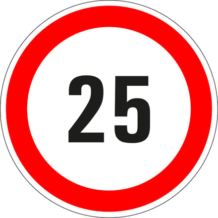 25 sticker - zelfklevende folie 100 mm