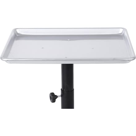 Aluminium Kapsalon Instrumentenbak Verstelbare Hoogte Trolley Beauty Tools zonder Beker Zilver rood