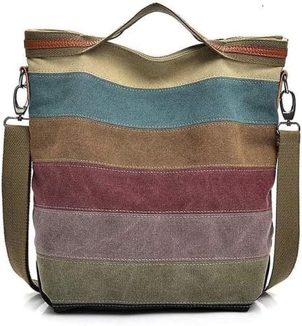 Dames Schoudertas - Handtas Hobo Tas - Dagelijks Gebruik - Lichtgewicht Canvas - 30 cm - Multicolor