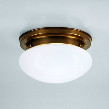 Berliner Messinglampen Opalen plafondlamp HARRY met messing