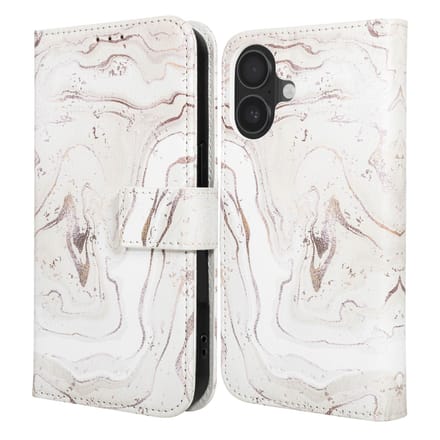 imoshion Hoesje - Geschikt voor Apple iPhone 17 - Design Bookcase smartphone - Sandy Marble