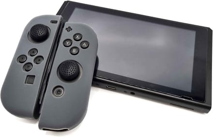 Gadgetpoint - Hoesjes & Skins voor Nintendo Switch 1 - Performance Gaming Case - Soft Grip Covers - Anti-Slip Joy-Con Controller Accessoires - Donkergrijs