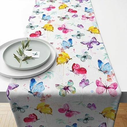 Tafelloper Butterfly Collection White - Ambiente - 40x150 cm