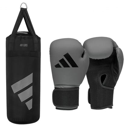 adidas Youth Boxing Kit 04 grey/black 10oz