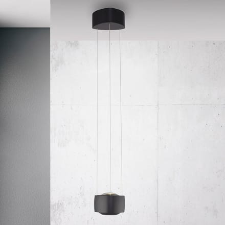 Paul Neuhaus LED hanglamp Q-Stretto, zwart, Ø 14,5 cm