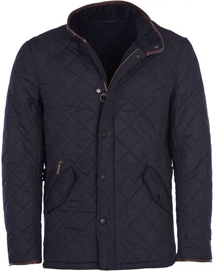 Barbour Quilted Jas Powell Donkerblauw - Maat L - Heren - Winterjassen