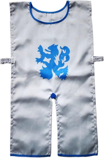 Riddertuniek Zilvergrijs met Blauwe Leeuw