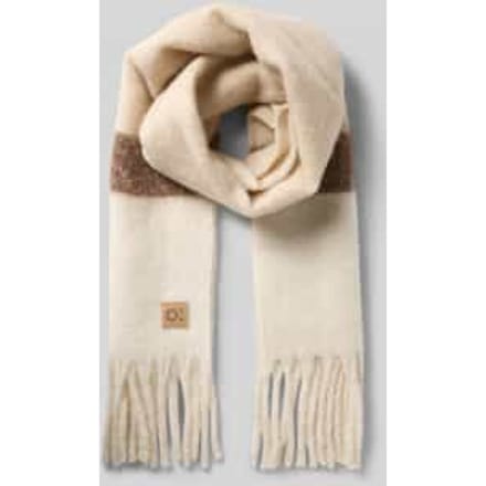 Sjaal met franjes en labeldetail, model 'Allanis'