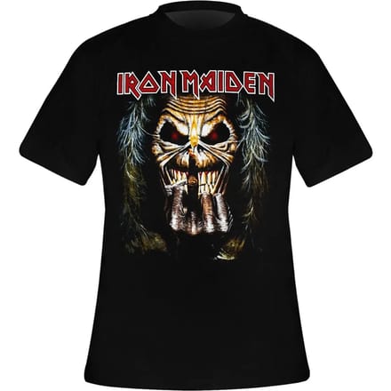 Iron Maiden - Eddie Candle Finger Heren T-shirt - S - Zwart