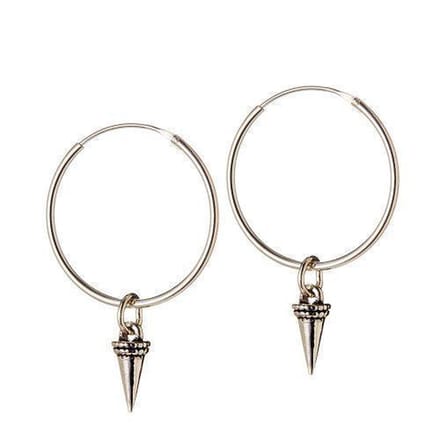 Zilver Hoop met Hoorn 18 MM