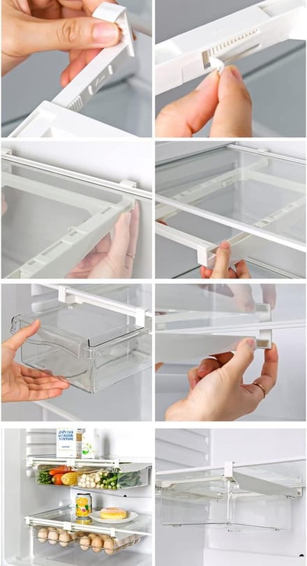 Opbergbak Lade - Transparante Container - Koelkast Organiseren - Lade Ontwerp - 32x21x12 cm - Transparant