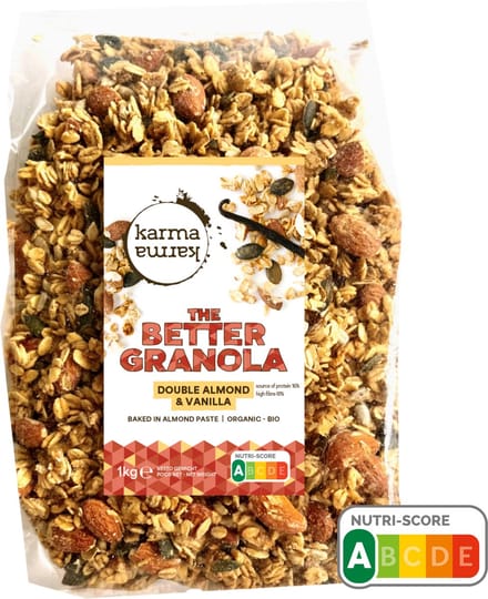 KarmaKarma granola amandelen & vanilla - Nutri-Score A - 4x 1kg
