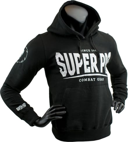 Super Pro Hoody S.P. Logo Zwart/Wit Medium